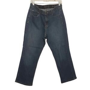 Lee womens jeans 16x26 blue mid rise straight leg stretch denim plus size